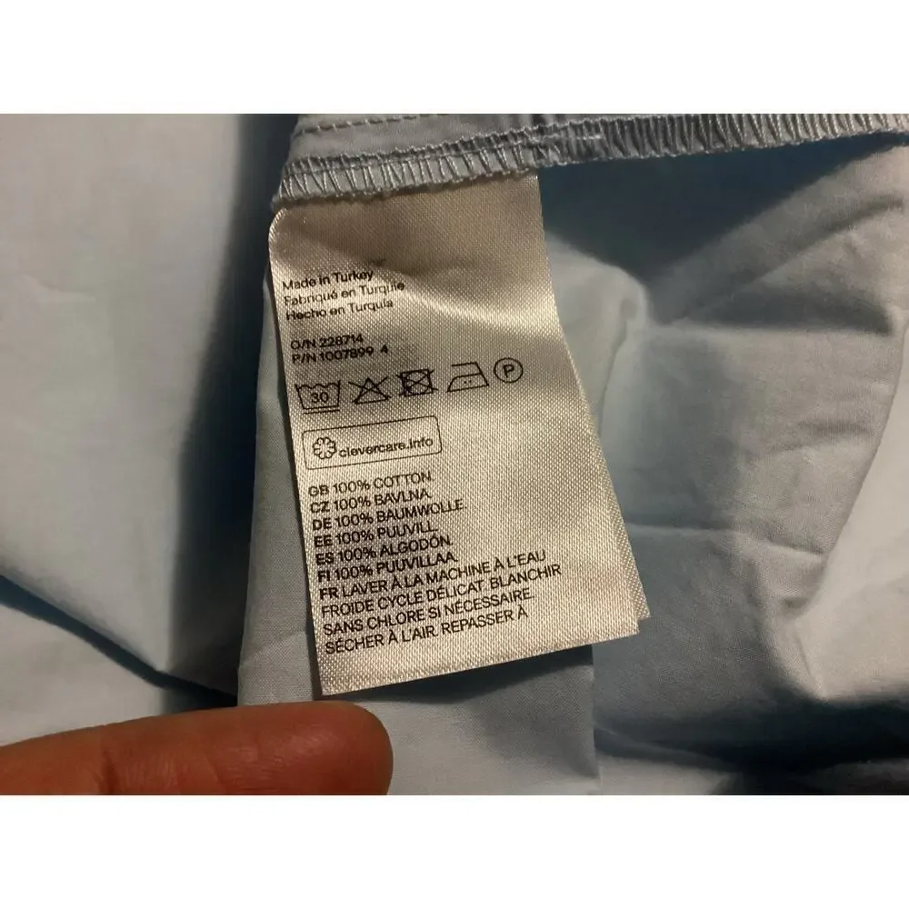 H & M Baby Blue Maxi Ruffle short sleeve dress women’s Small - Picture 7 of 7